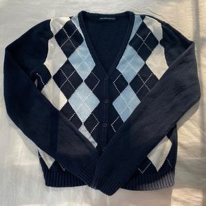 Brandy Melville Elizabeth Cotton Argyle Sweater